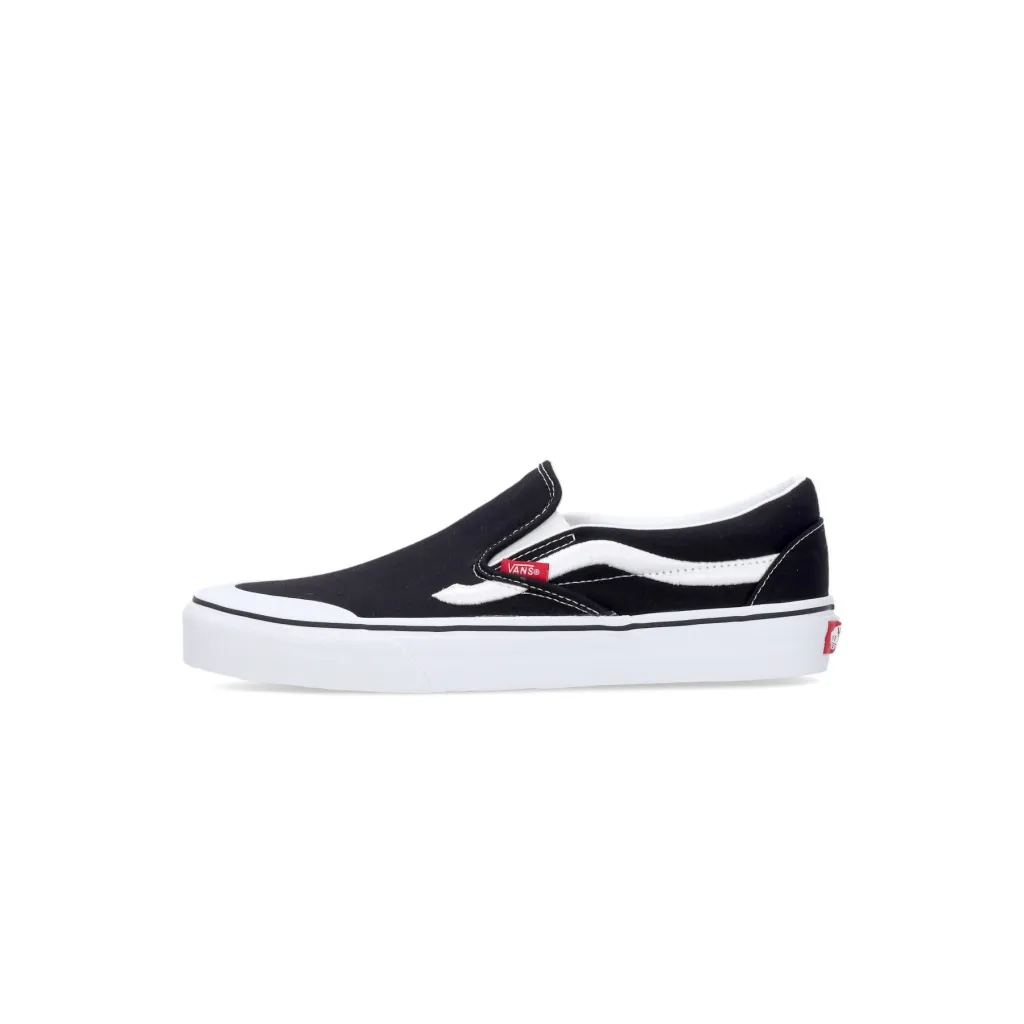 scarpa bassa uomo classic slip-on 138 sidestripe BLACK/TRUE WHITE