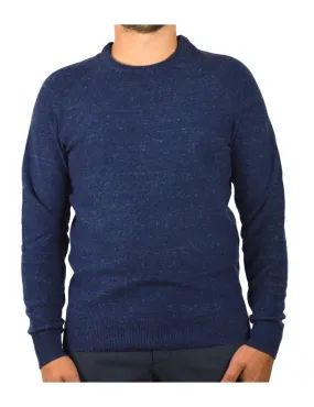 SELECTED HOMME maglia uomo girocollo blu melange cotone SLHJACOB