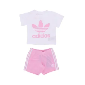 Set T-shirt+short Bambina Short Tee Set White/true Pink