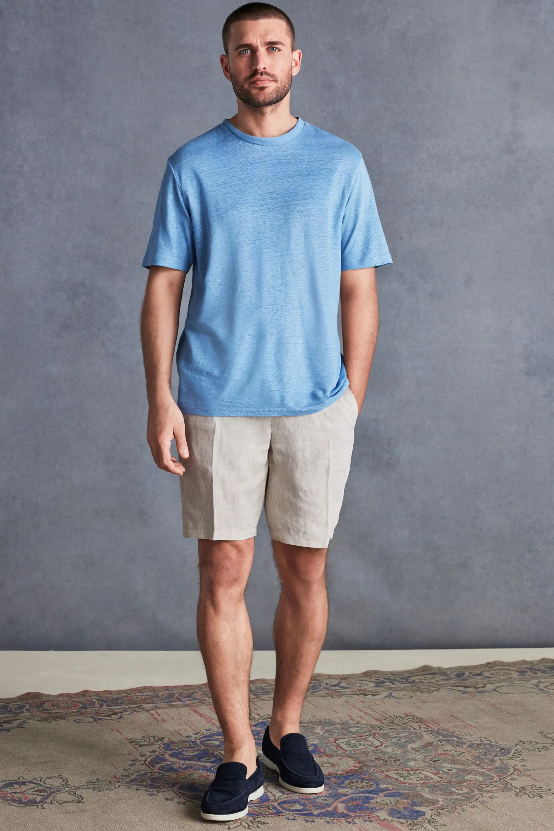 Signature Italian Leomaster 100% Linen Shorts