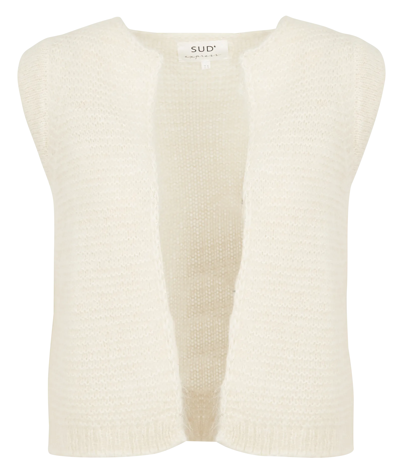  SUD EXPRESS   GOTANAX - Cardigan dritto in maglia con scollo tondo | Bianco