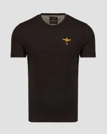 T-shirt nera da uomo Aeronautica Militare