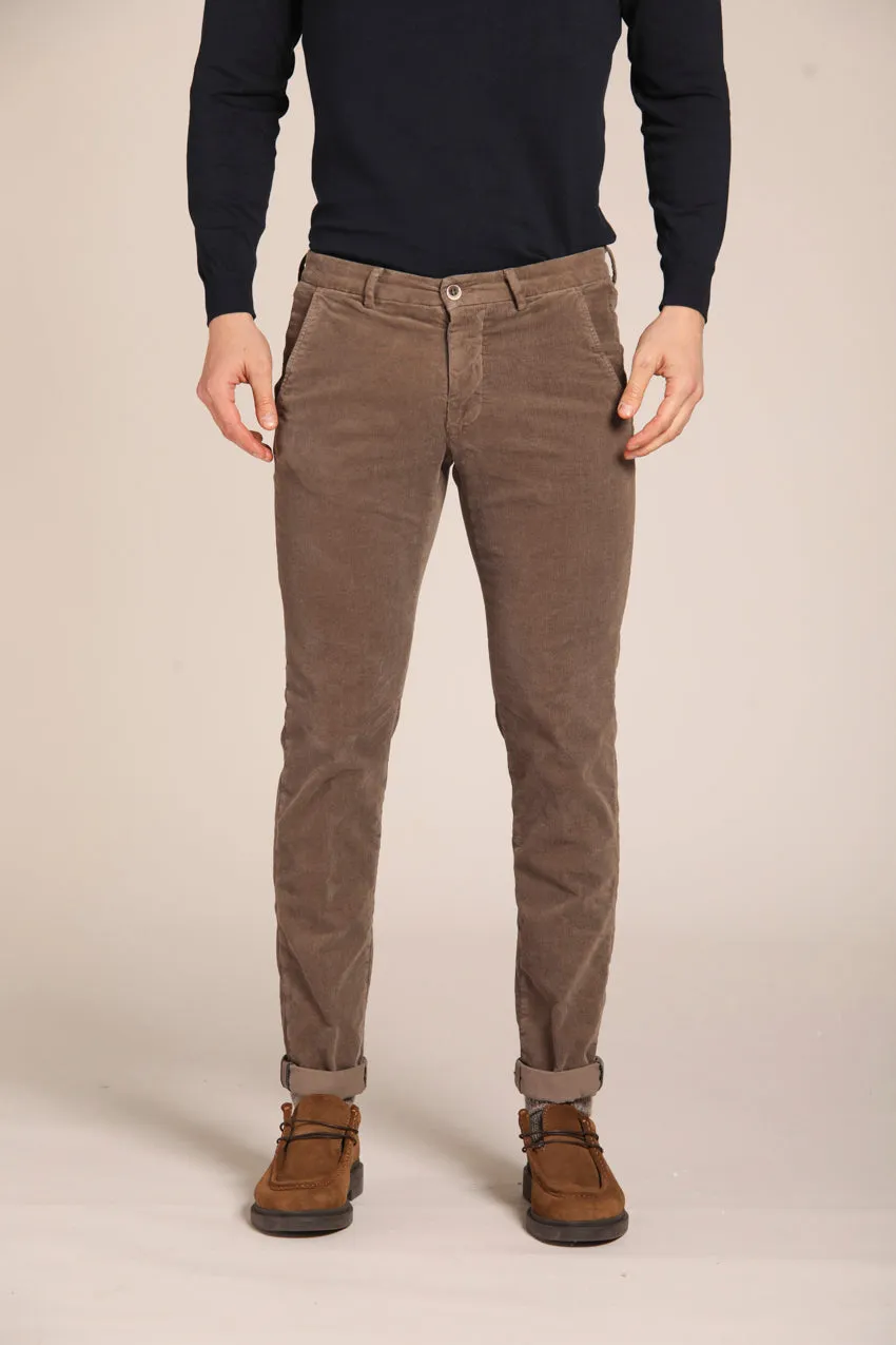 Torino Style pantalon chino homme en velours 1500 rayé coupe slim  ①.