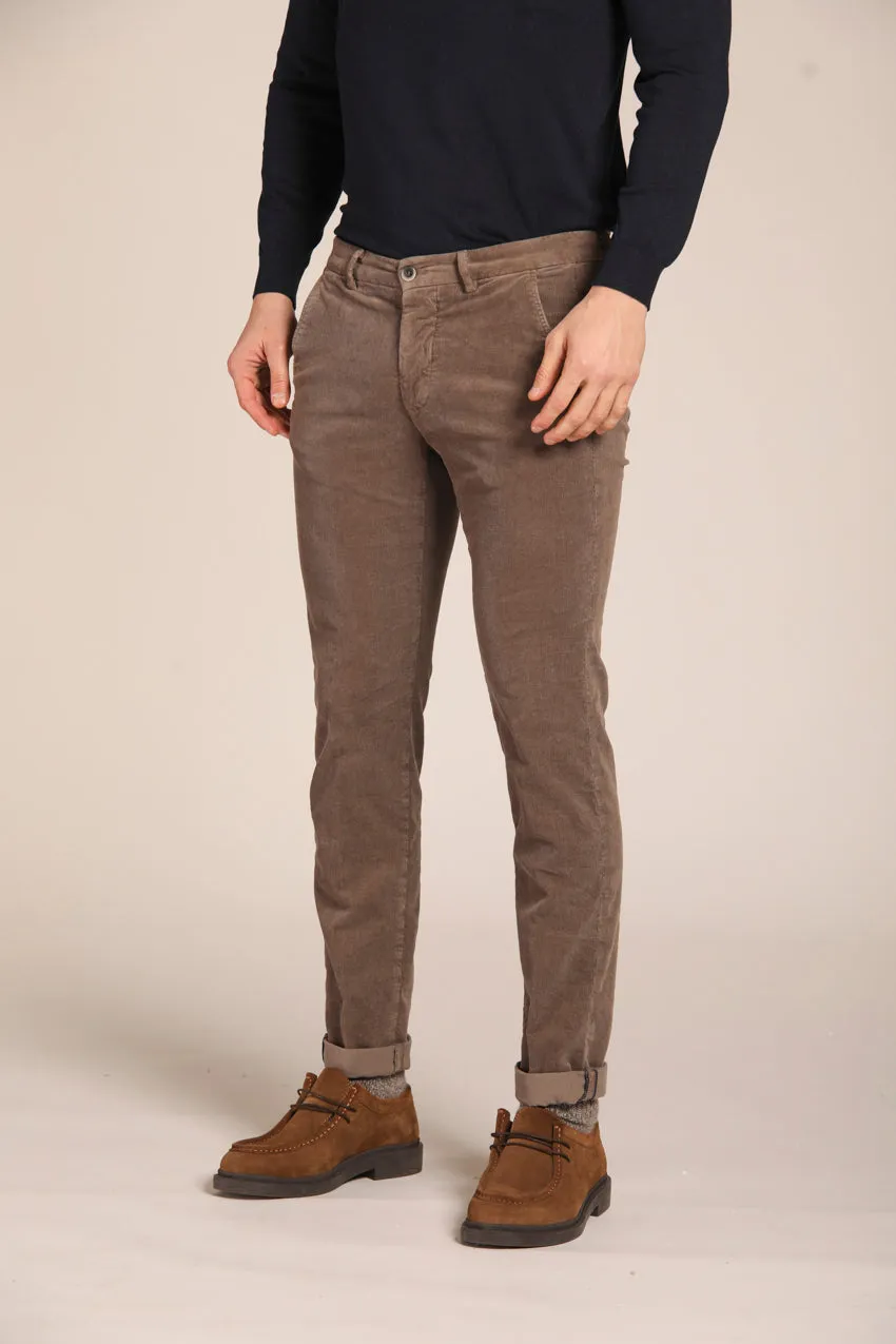 Torino Style pantalon chino homme en velours 1500 rayé coupe slim  ①.