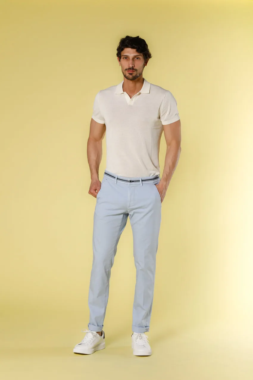 Torino Tapes pantalon chino homme en satin stretch avec rubans nastri slim