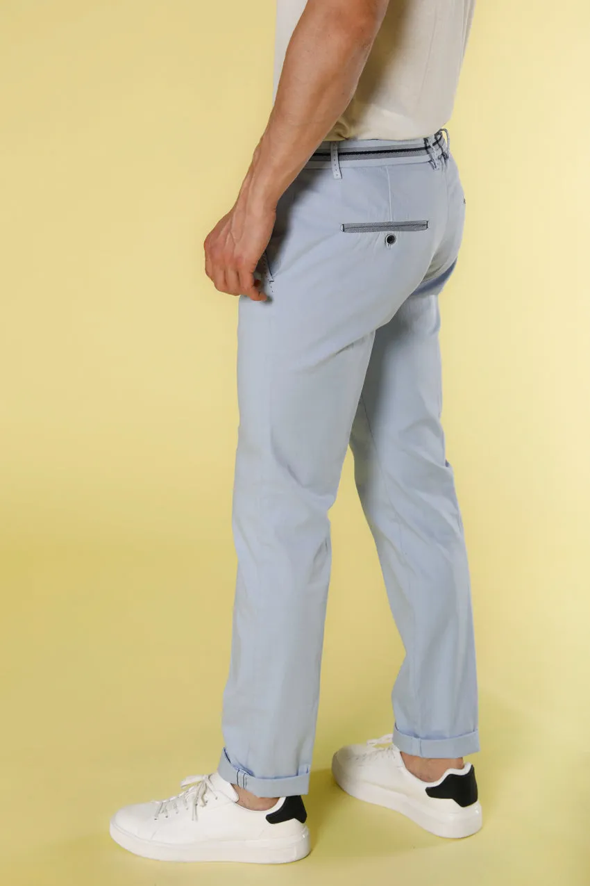 Torino Tapes pantalon chino homme en satin stretch avec rubans nastri slim