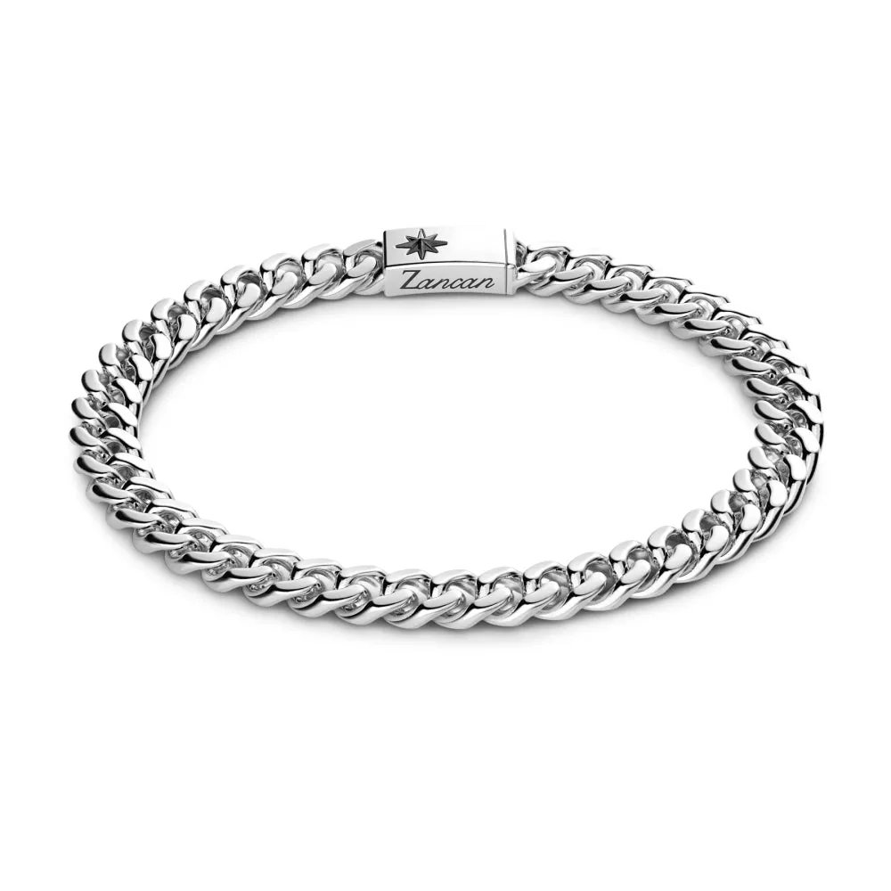 ZANCAN Bracciale in Argento con Maglia Cubana EXB660