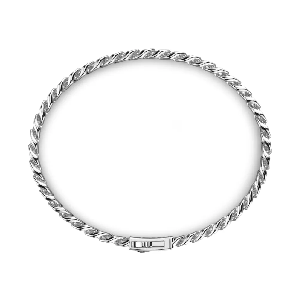 ZANCAN Bracciale in Argento con Maglia Cubana EXB660